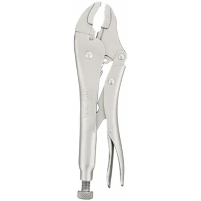 IRWIN Locking Plier: Curved, Lever, 1 7/8 in Max Jaw Opening, 10 in Overall Lg - Curved-Jaw Locking Pliers