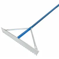 KRAFT TOOL Asphalt Rake: Magnesium Head, Aluminum Handle, Straight Handle Type, 84 in Handle Lg (MPN GG626)