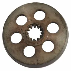This ring gear is a replacement component for Dayton material handling equipment, specifically fitting model 1DMP5. It is used in gear systems to transmit torque and motion in hoists, conveyors, and similar industrial machinery.