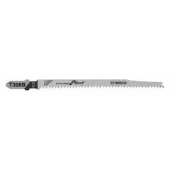 Bi-metal high carbon steel jigsaw blade with T-shank, 4-5/8 in length. Suitable for cutting wood, including curves and straight lines. Sold in a pack of 5.