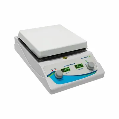 BENCHMARK SCIENTIFIC Digital Hotplate Stirrer: US Std Plug Type, 1 Positions, 7 in Plate Wd - Single-Position Hot Plate Stirrers