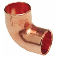 NIBCO Sweat Fitting Elbow: 4 in CTS x 4 in CTS, Cup x FTG, Wrot Copper (MPN 607 4)