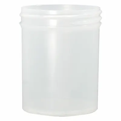 QORPAK Natural JAR, PP, Polypropylene, STRAIGHT SIDED: Polypropylene, 8.5 fl oz - Polypropylene Lab Jars