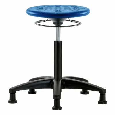 OEM Stool: Polyurethane, Ht Range 18 in to 25 1/2 in, 13 in Seat Wd, 13 in Seat Dp - Polyurethane Lab Stools