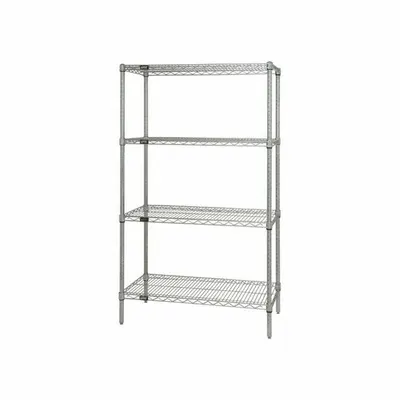 OEM Wire Shelving Unit: Starter - Corrosion-Resistant Stationary Wire Shelving for Harsh Environments