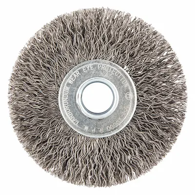 OEM Light-Cleaning Brush for Carbon Steel, 3" Dia x 5/8" Wd, 1/2" Arbor, 0.014" Fill - Light-Cleaning Brushes for Carbon Steel