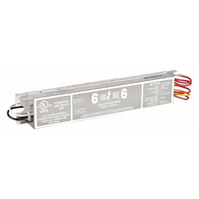 FULHAM Fluorescent Ballast: 277V AC, 1/2/3/4 Lamps Supported, 9 1/2 in Overall Lg - Instant Start Electronic Fluorescent Ballasts