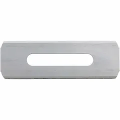 Straight-edge blunt-tip replacement blades for utility knives. Each blade measures 2-1/4 in length, 11/16 in width, and 0.015 in thickness. Suitable for cutting carpet, underlayment, and similar materials in flooring and construction applications. Pack of 5.