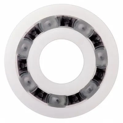 IGUS Polymer Ball Bearing: 626, Open, 6 mm Bore, 19 mm OD, 6 mm Wd, Polymer Ring - Maintenance-Free Plastic Radial Ball Bearings