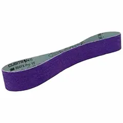 Ceramic abrasive belt with YF weight polyester backing for cool-cutting performance on all metals. 36 grit for aggressive stock removal. Commonly used in metal fabrication, welding, and industrial maintenance for grinding and finishing steel, stainless steel, and other alloys.