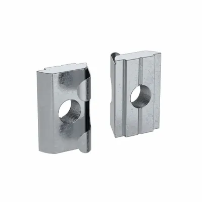 FATH INC. Roll In T-Nut: M8 Size, For 10 mm Slot Wd, 45 Series, Single Center, Zinc-Plated - Roll-In T-Nuts
