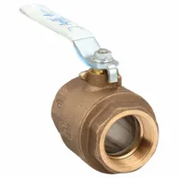 APOLLO Manual Two-Way Ball Valve: 2 in Size, Brass/Bronze, Straight, FNPT x FNPT, Two-Piece, Lever (MPN 77CLF14801A)