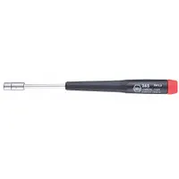 WIHA Solid Round Shank PrecisionNut Driver: Straight, SAE, Without Magnetized Tip, Std, Straight (MPN 26556)