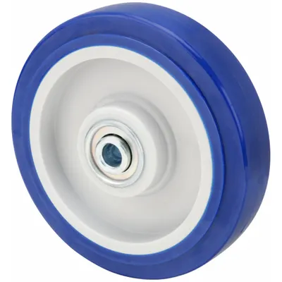 OEM Caster Wheel: 5 in Wheel Dia - Polyurethane Tread on Plastic Core Wheels