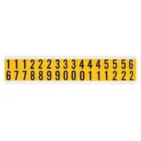 Number Label Set: 5/8 in Character Ht, Indoor/Outdoor, Non-Reflective, Gothic, Black, 0 to 9, 25 PK (MPN 1520-# KIT)