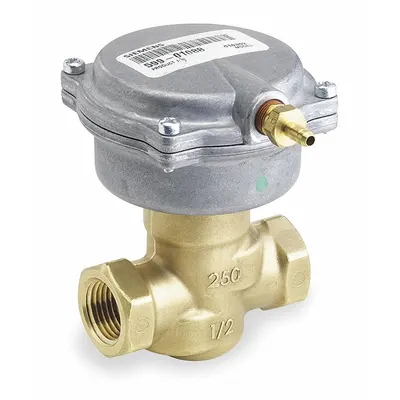 Siemens Pneumatic Control Valve: 2.5 Cv Flow Rate, 2-Way, 1/2 in Female NPT, Spring Return - 2-Way NPT Connection Zone Valves