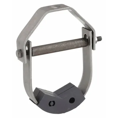 ANVIL Clevis Hanger: Steel, For 4 in Pipe, For 5/8 in Threaded Rod - Clevis Hangers with Insulation Saddle for Tube & Pipe