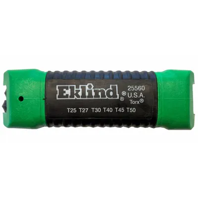 EKLIND Torx Key Set: Short, 6 Pieces, T25/T27/T30/T40/T45/T50 Tip Size, Std End - Folding Torx Key Sets