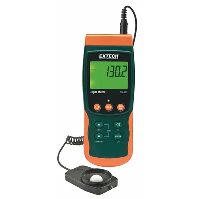 EXTECH Light Meter: Carrying Case/Light Sensor/Protective Cover/SD Card - Data Logging Light Meters