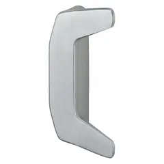 Silver mechanical exit device trim with thumbturn control, ADA compliant. Designed for use with compatible exit devices on commercial doors requiring secure and accessible operation.
