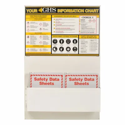 GHS SAFETY Information Center: Information Center, 36 in Overall Ht, 24 in Overall Wd