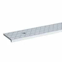 Stair Nosing: Cross-Hatch, Aluminum, Fastener-Installed, 48 in Wd, 3 in Dp, Gray, 3/8 in Nose Ht (MPN AG101SP.3-4)