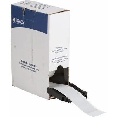 BRADY Continuous Label Stock: 2 in x 75 ft, Polyester, Fluorescent Green (Gloss) - Brady Thermal Transfer Continuous Label Rolls