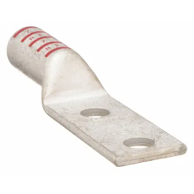OEM Compression Lug: For 350 kcmil, Stranded Wire, 1/2 in Stud Size, Long - Two-Hole Compression Lugs