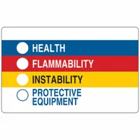 BRADY Right-To-Know Label: 1 7/8 in Ht, 3 in Wd, Paper, Adhesive, 3 in x 1 7/8 in, 500 PK (MPN 60320)