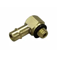 MEM-CO Barbed Fitting Elbow: 3/8 in Pipe x 11/64 in ID Size, FBSPT x Barbed, Brass, Beaded Barb (MPN 3/8BSPT-LB4)