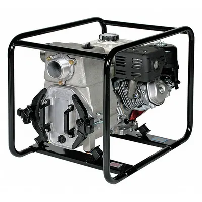 TSURUMI Engine Driven Pump: 8 hp, 3 in MNPT, 3 in MNPT, 320 gpm Flow Rate @ 20 Ft. of Head - Engine-Driven Trash Pumps