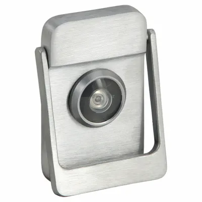 ROCKWOOD Door Knocker with Viewer: 190° Viewing Angle, Chrome (MPN 614V.26D) - Combination Door Knockers/Viewers