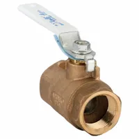APOLLO Manual Two-Way Ball Valve: 1 1/4 in Size, Bronze, Straight, FNPT x FNPT, Std Port Ball Port (MPN 70LF14601)