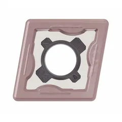 This diamond indexable milling insert is designed for precision machining of non-ferrous materials such as aluminum alloys, copper, and plastics. It provides sharp cutting edges and wear resistance, suitable for milling operations requiring high surface finish.