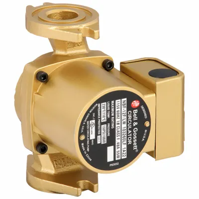 BELL & GOSSETT Circulating Pump: 1/14 hp HP, 115V AC, Bronze, 1, 18 gpm, 12 ft Max. Head - General-Purpose Inline Circulator Pumps