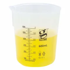 Low Form Polypropylene Beaker, Translucent, 600 mL, Printed Graduations