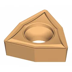 Trigon (W) indexable turning insert for general machining operations such as turning, facing, and profiling. Suitable for medium-duty machining of steel and cast iron in industrial manufacturing.