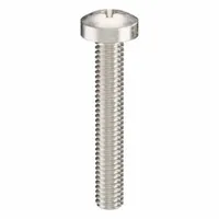 Machine Screw: M2.5x0.45 Thread Size, 16 mm Lg, 18-8, Stainless Steel, Plain, Pan, Phillips, 100 PK (MPN ZSCRW-227)