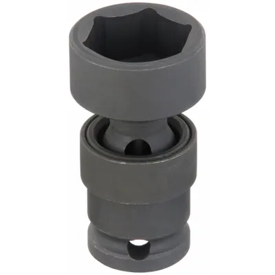 WESTWARD Impact Socket: 1 1/16 in Socket Size, 6-Point, Std, Black Phosphate - 1/2" Drive SAE Flex Impact Sockets