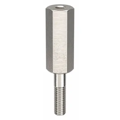 OEM Standoff: Male x Female, 2 in Lg, Hex, Aluminum, Plain, 3/8 in Hex Wd, Aluminum - Aluminum Male x Female Standoffs