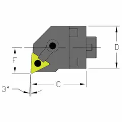 Indexable cutting head unit for internal turning operations, designed to accept replaceable carbide inserts. Used in precision boring and turning applications to maintain consistent cutting geometry and reduce tool change downtime.