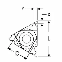 Indexable threading insert for internal and external thread cutting on CNC lathes and manual machines. Designed for consistent thread form and surface finish in general machining operations.
