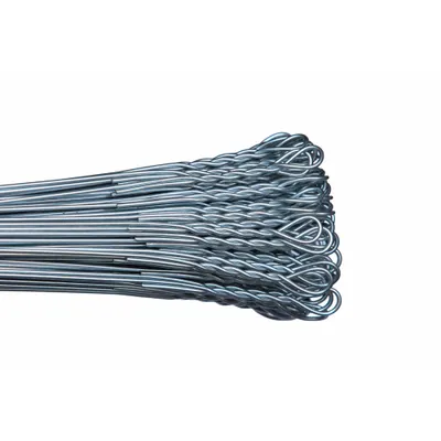 OEM Single-Loop Wire Ties, Galvanized Steel, 12 ga, 0.1055 in Dia, 125 PK