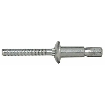 OEM Blind Rivet,1.88" L,0.1875" dia,PK100: Inch, 1 7/8 in Overall Lg, 37/64 in Body Lg - Domed-Head Blind Rivets