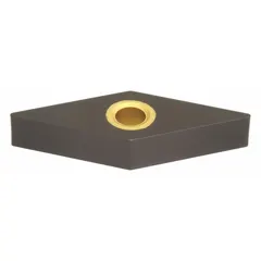 Diamond indexable turning insert for precision machining of non-ferrous materials, composites, and plastics. Suitable for turning, boring, and facing operations requiring fine surface finishes. Designations include VNMA332 and VNMA160408.