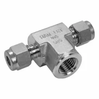 HAM-LET Compression Tee Fitting: 3/4 in OD x 3/4 in OD x 3/4 in Pipe Fitting Size, Stainless Steel (MPN 772LF SS 3/4 X 3/4)