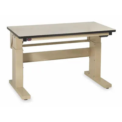 PRO-LINE Workbench: Adj Ht, Laminate, 72 in x 30 in, 1,000 lb Overall Load Capacity - Open-Base Workstations