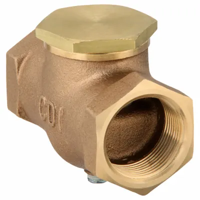 CONTROL DEVICES Check Valve: Air, Brass, 1 1/4 in NPT, 1 1/4 in (F)NPT - Pneumatics