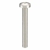 Machine Screw: M5x0.80 Thread Size, 40 mm Lg, 18-8, Stainless Steel, Plain, Pan, Phillips, 25 PK (MPN ZSCRW-285)