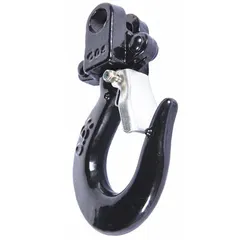 Replacement top hook assembly for manual chain hoists. Includes a safety latch. Compatible with Dayton series hoists. Rated for 1,000 lb load capacity.